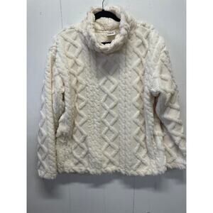 Eddie Bauer Women's Pullover Fleece Turtleneck Long Sleeves Size Large So Soft!